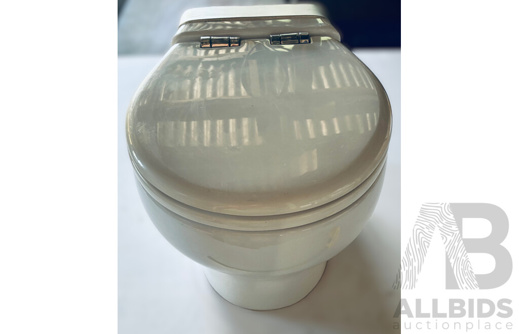 TECMA 2G Silent Electric Macerator Toilet for Marine or RV/Camping with Blackwater Tank
