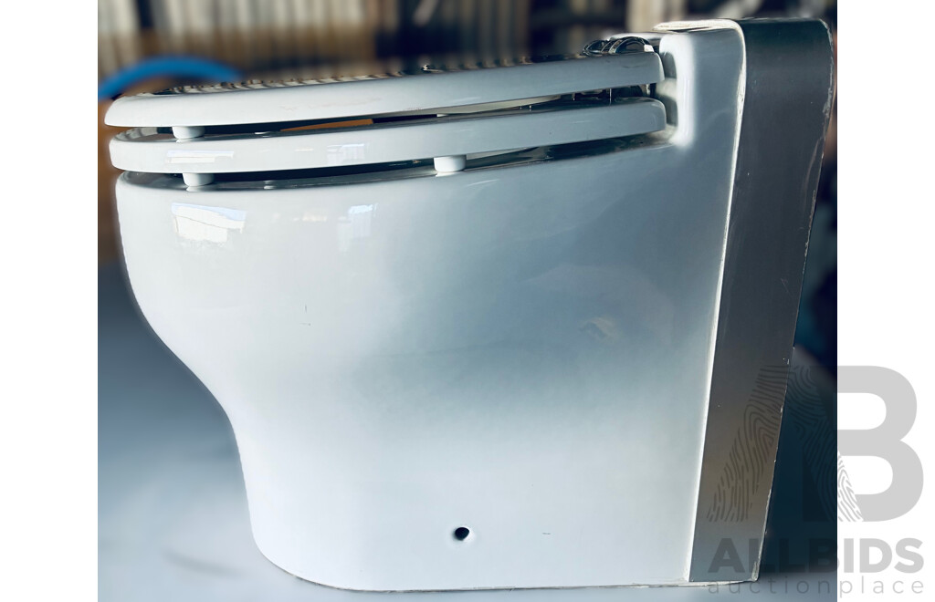 TECMA 2G Silent Electric Macerator Toilet for Marine or RV/Camping with Blackwater Tank