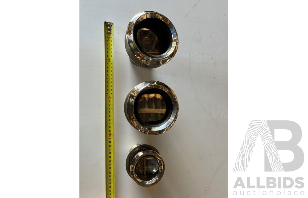 Stainless Steel Skin Fitting /Thru-Hull Exhaust Pipe Fittings  - Lot of 3