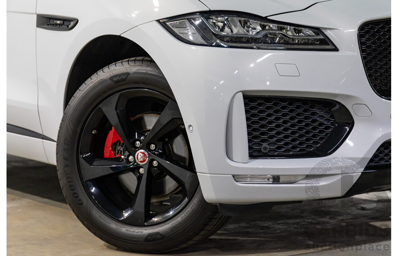 03/2020 Jaguar F-Pace 25d Chequered Flag (AWD 177kW) X761 MY20 4d Wagon Yulong White Metallic Turbo Diesel 2.0L