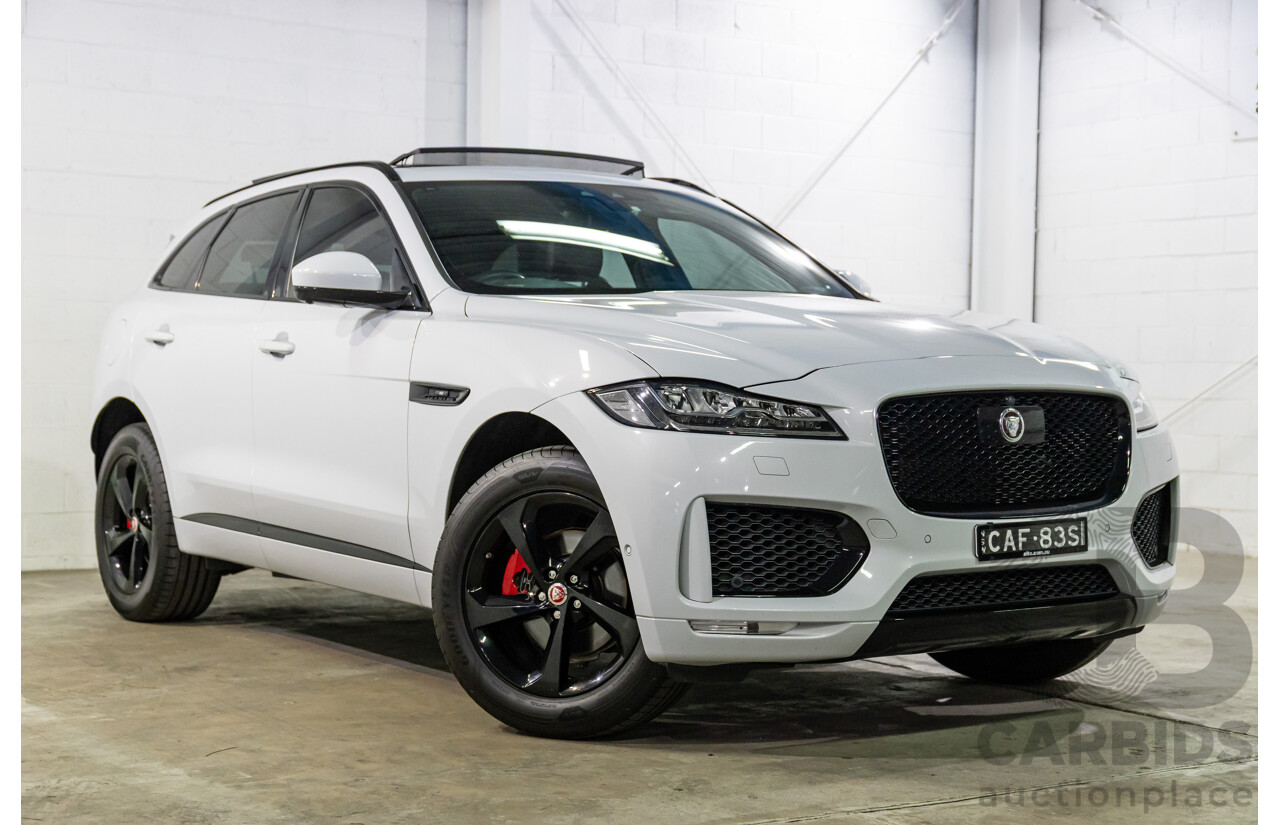 03/2020 Jaguar F-Pace 25d Chequered Flag (AWD 177kW) X761 MY20 4d Wagon Yulong White Metallic Turbo Diesel 2.0L