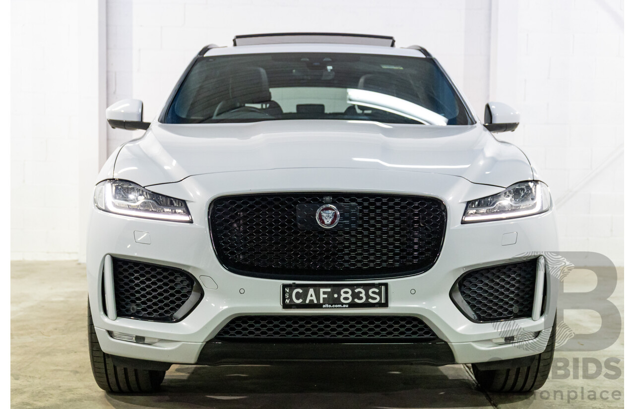03/2020 Jaguar F-Pace 25d Chequered Flag (AWD 177kW) X761 MY20 4d Wagon Yulong White Metallic Turbo Diesel 2.0L