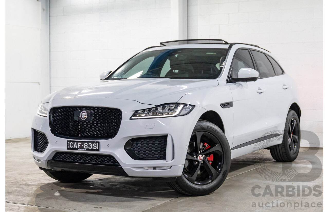03/2020 Jaguar F-Pace 25d Chequered Flag (AWD 177kW) X761 MY20 4d Wagon Yulong White Metallic Turbo Diesel 2.0L