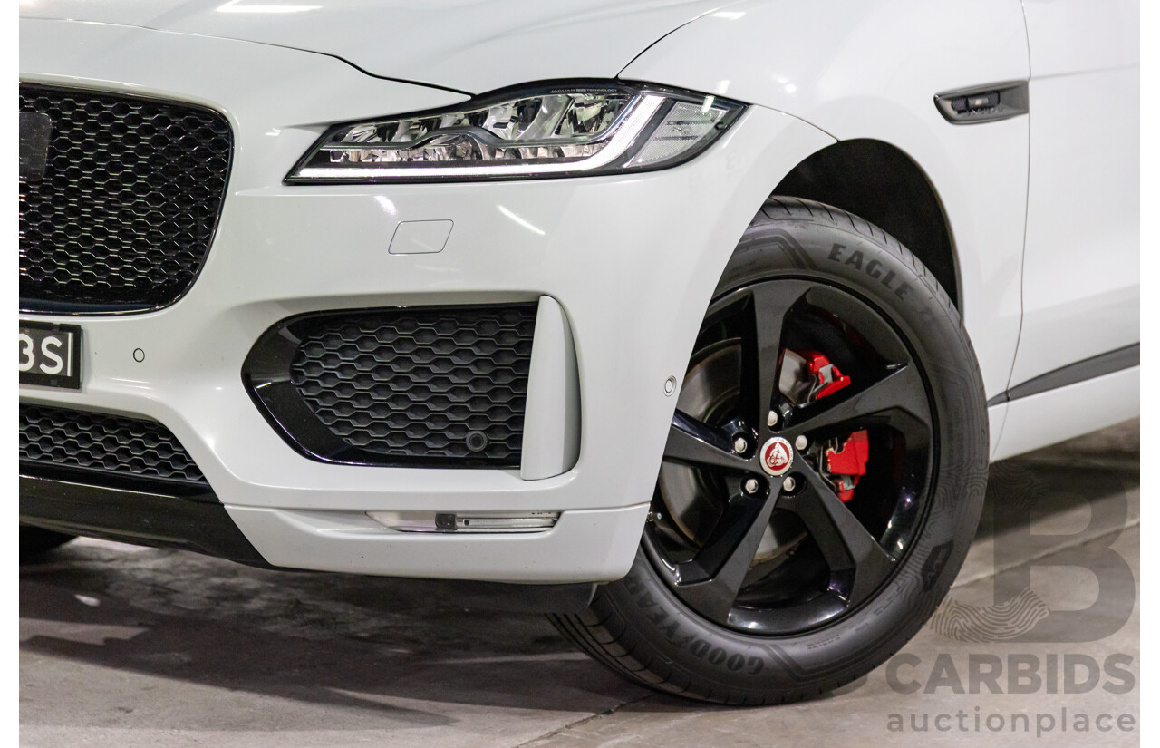 03/2020 Jaguar F-Pace 25d Chequered Flag (AWD 177kW) X761 MY20 4d Wagon Yulong White Metallic Turbo Diesel 2.0L