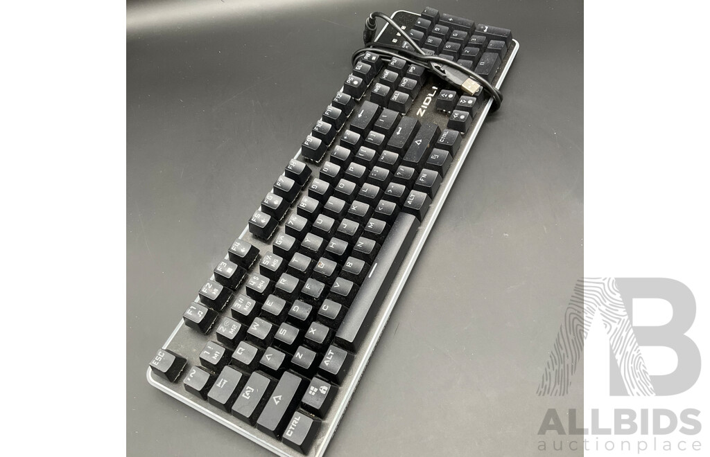 RAZER DeathAdder Gaming Mouse and ZIDLI Keyboard - Lot of 2