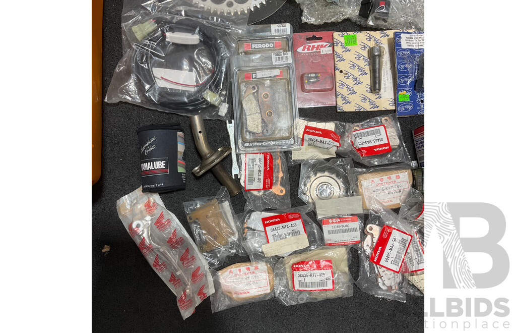 Assorted Motorbikes Spare Parts  and Stickers for Honda, Yamaha and Aftermaket Brands