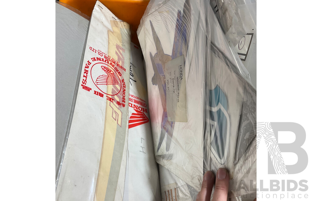 Assorted Motorbikes Spare Parts  and Stickers for Honda, Yamaha and Aftermaket Brands