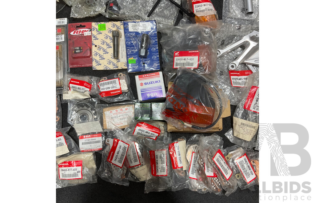 Assorted Motorbikes Spare Parts  and Stickers for Honda, Yamaha and Aftermaket Brands