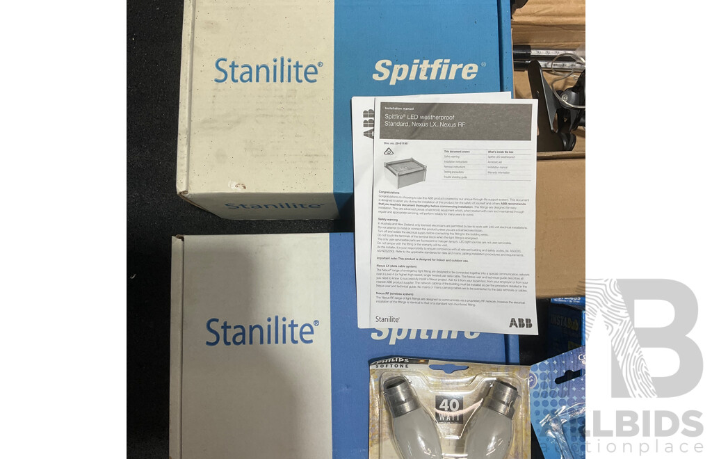 Assorted Lighting Products, Including Various LED Globes, Downlights and Light Fixtures