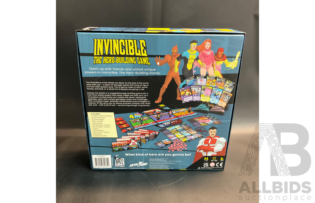Assorted Board Games Include Invincible: the Hero-Building Game, Bot Factory, Star Tycoon, and More - Lot of 6