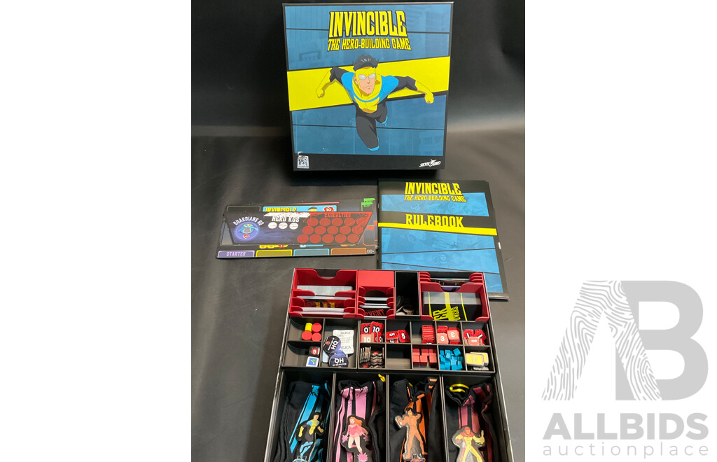 Assorted Board Games Include Invincible: the Hero-Building Game, Bot Factory, Star Tycoon, and More - Lot of 6