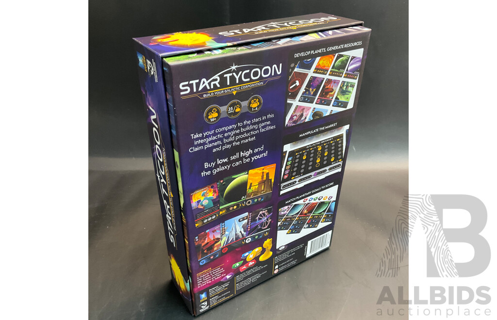 Assorted Board Games Include Invincible: the Hero-Building Game, Bot Factory, Star Tycoon, and More - Lot of 6