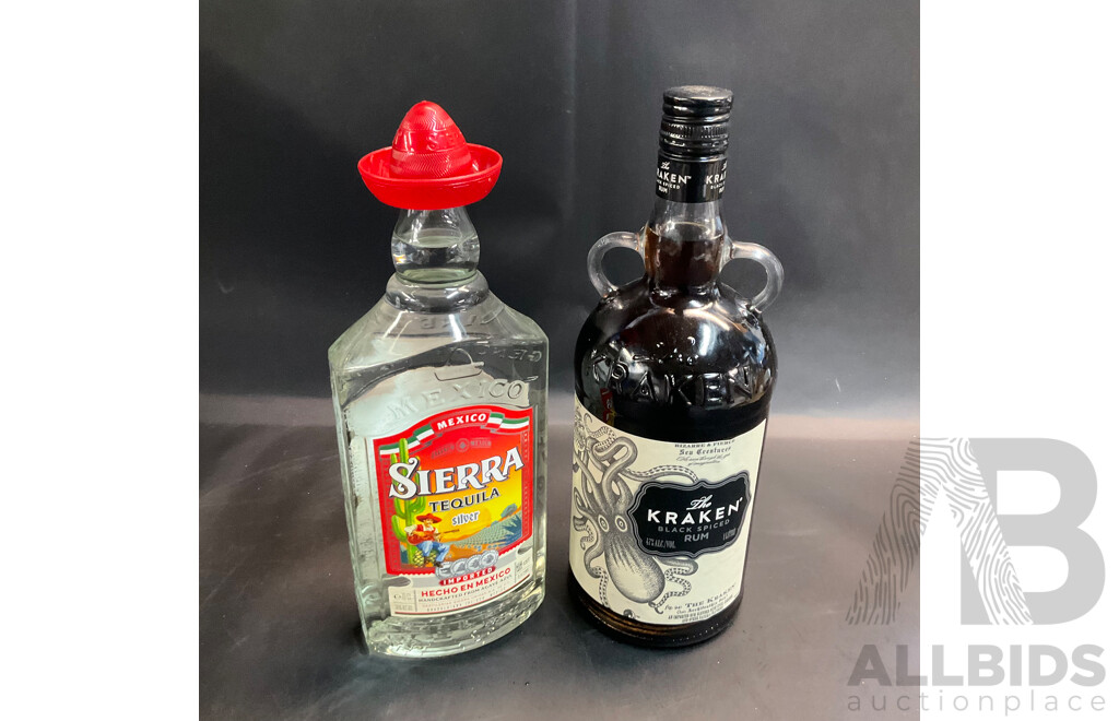 Sierra Blanco Tequila (700ml) & Kraken Black Spiced Rum 1L
