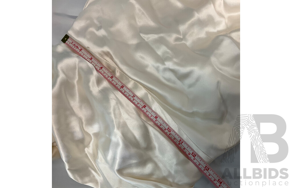 Beige Silk Fishtail Dress/Gown