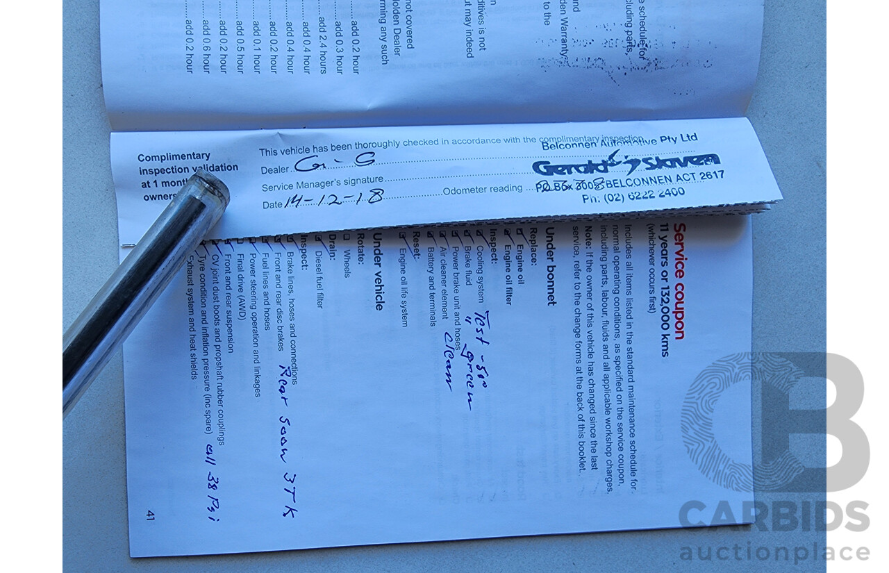 3/2018 Holden Commodore RS ZB-Series MY18 5D Liftback White Turbo 2.0L