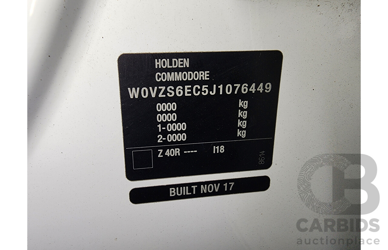 3/2018 Holden Commodore RS ZB-Series MY18 5D Liftback White Turbo 2.0L