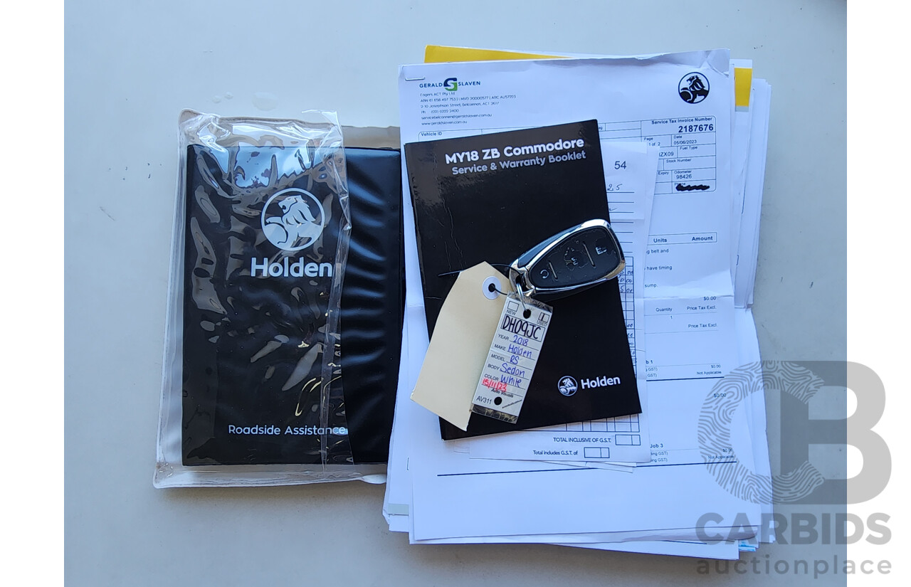 3/2018 Holden Commodore RS ZB-Series MY18 5D Liftback White Turbo 2.0L