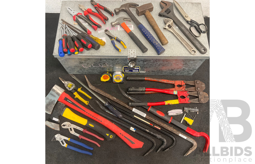 Huge Bundle of Hand Tools and Tool Box