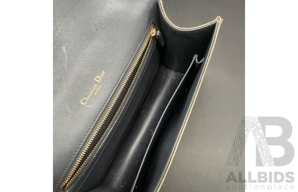 Diorama Flap Bag in Metalic Gold Branded CHRISTIAN DIOR
