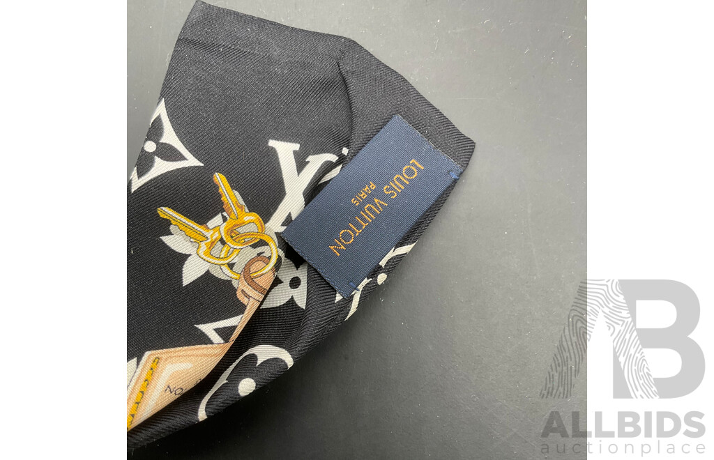 Alma BB Bag in Blue Epi Denim Leather and Bag Scarf Branded LOUIS VUITTON