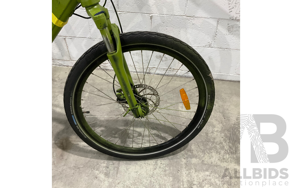 Painted Green E-bike
