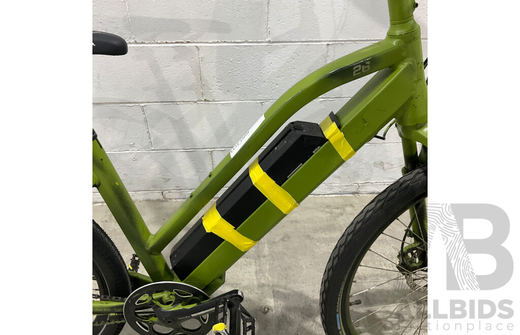 Painted Green E-bike