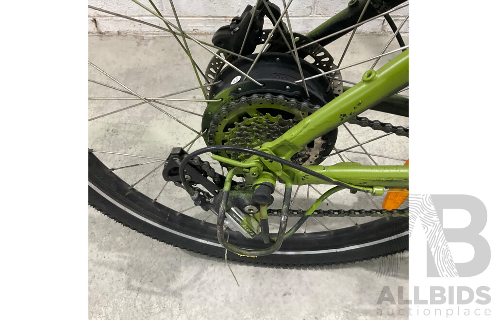 Painted Green E-bike