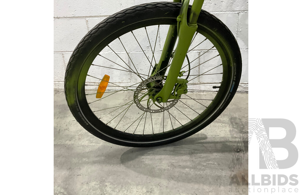 Painted Green E-bike