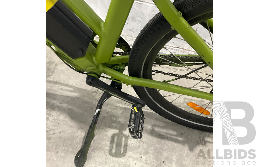 Painted Green E-bike