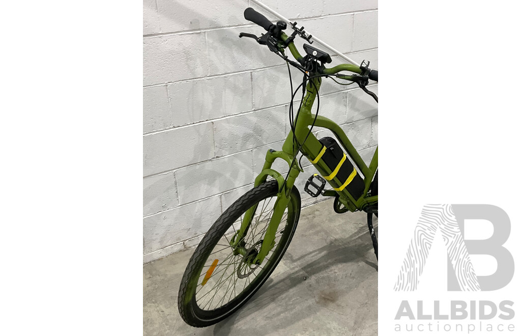 Painted Green E-bike