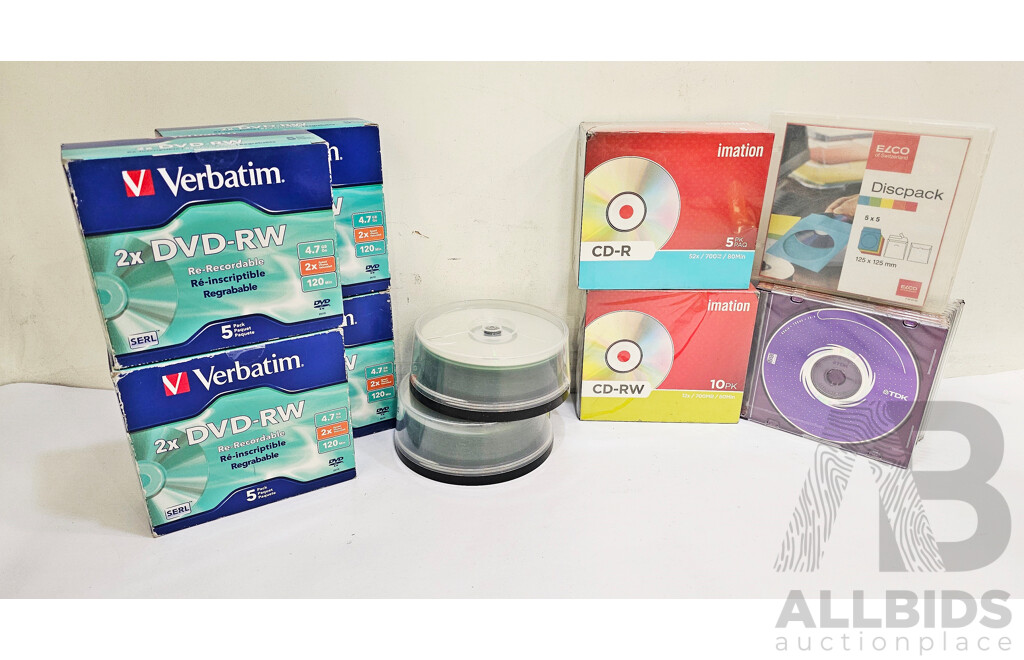 Assorted Lot of Blank DVD & CD Packs