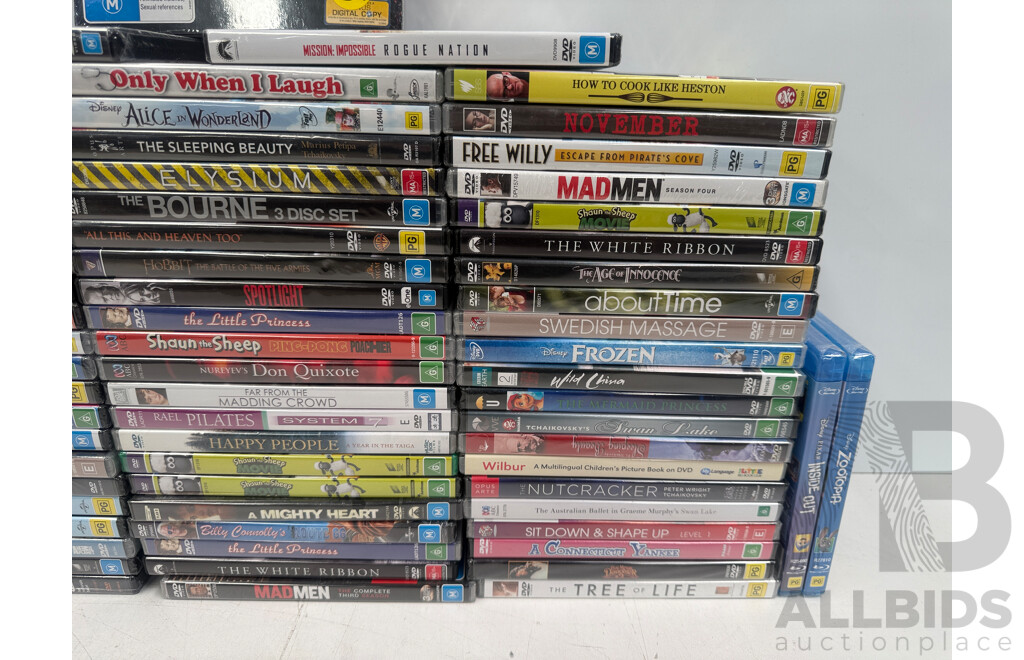 Assorted DVD's Blu Rays, Travel Kettles X 2.