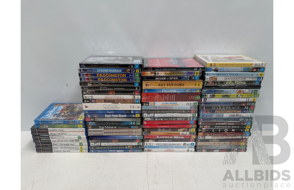 Assorted DVD's Blu Ray PS2 Games