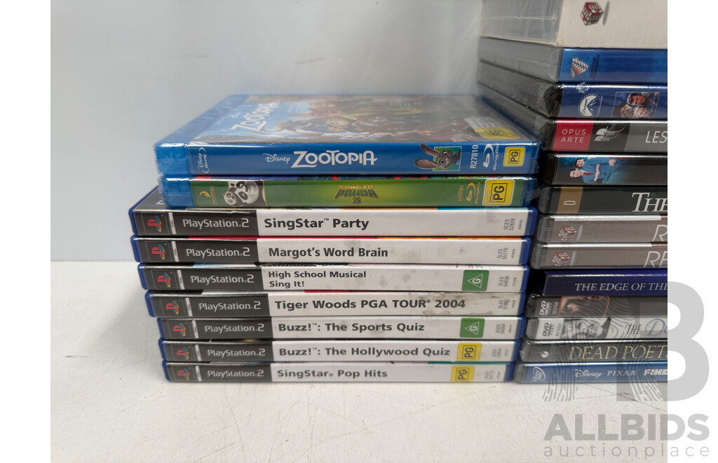 Assorted DVD's Blu Ray PS2 Games