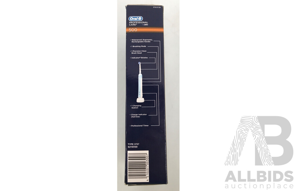 Oral-B Professional Care 500 Power Electric Toothbrush  - Brand New