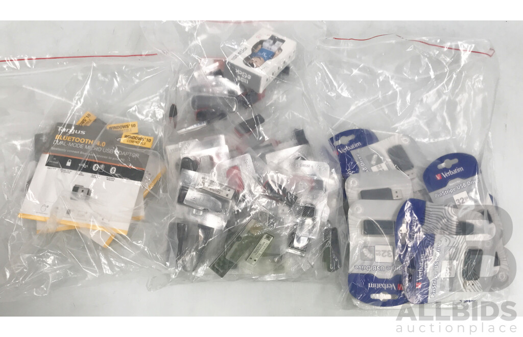 Assorted USBs and Bluetooth Dual Mode Micro USB Adaptors
