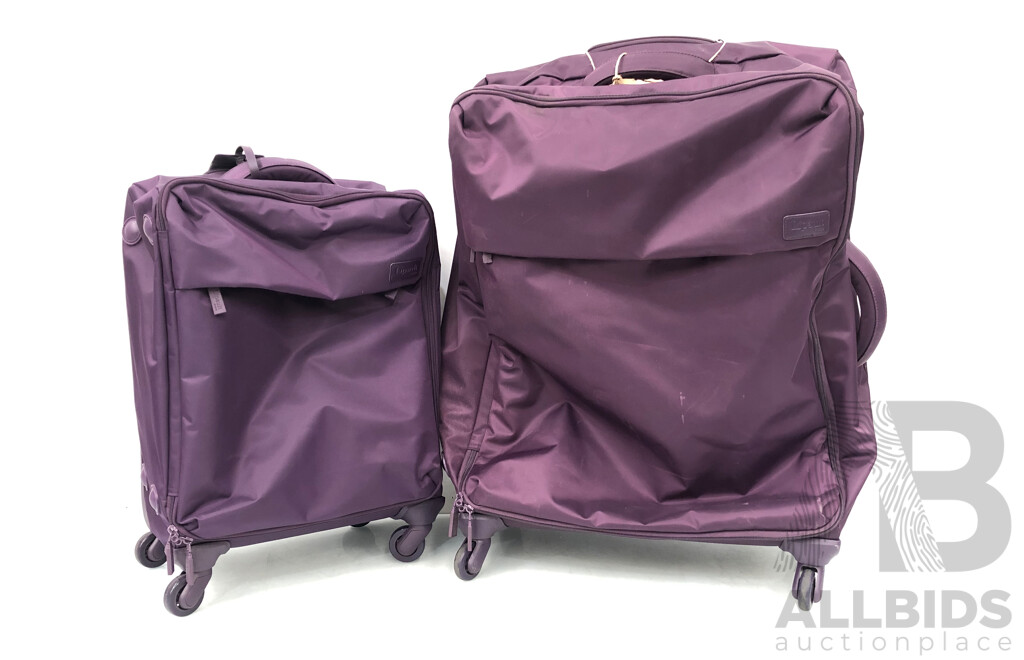 Lipault by Samsonite Four Wheel Spinner Soft Suitcases - 93 Litre and 43 Litre - Set of Two - New