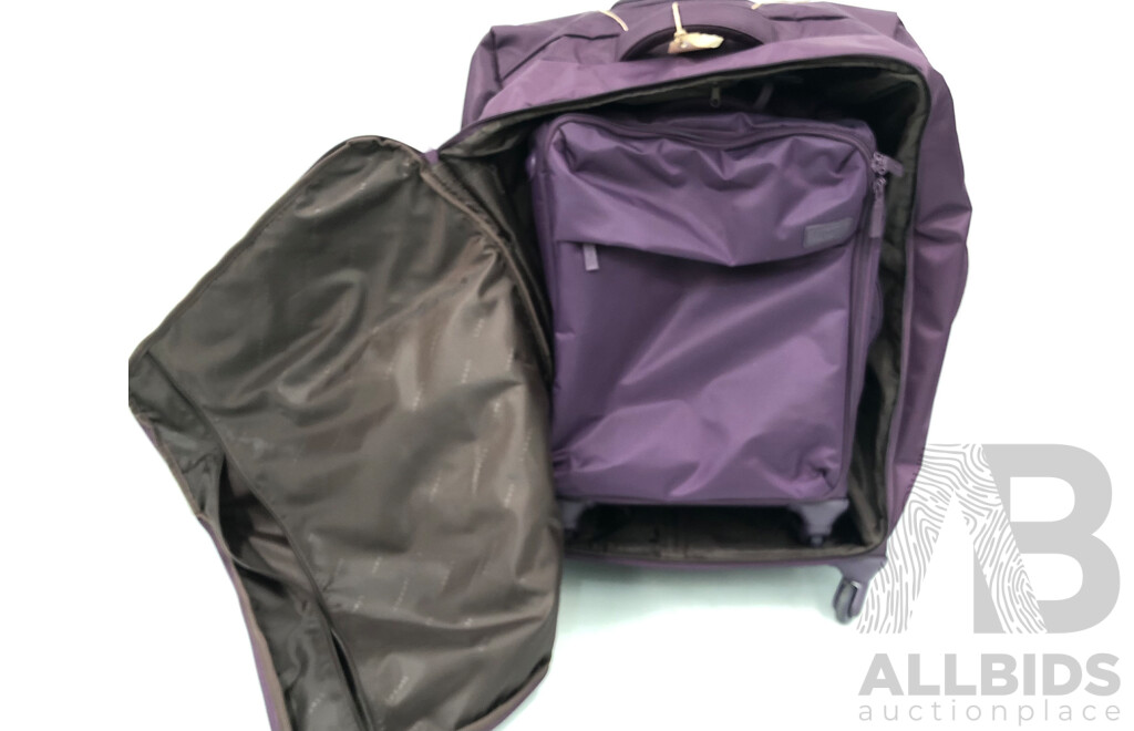 Lipault by Samsonite Four Wheel Spinner Soft Suitcases - 93 Litre and 43 Litre - Set of Two - New