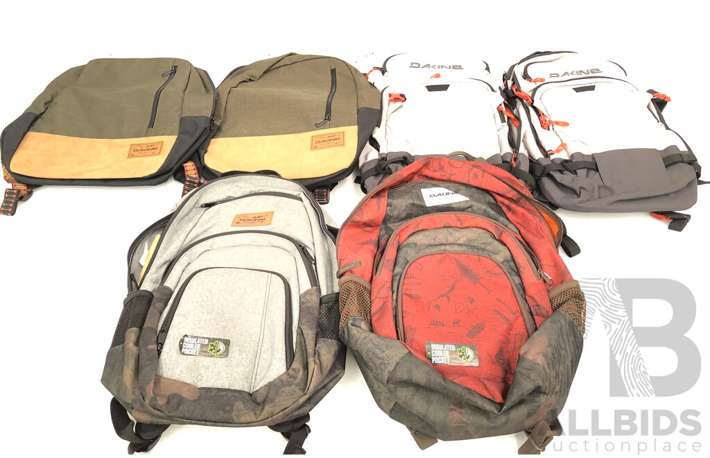 Dakine Backpacks - Lot of Six - Brand New - RRP $480.00