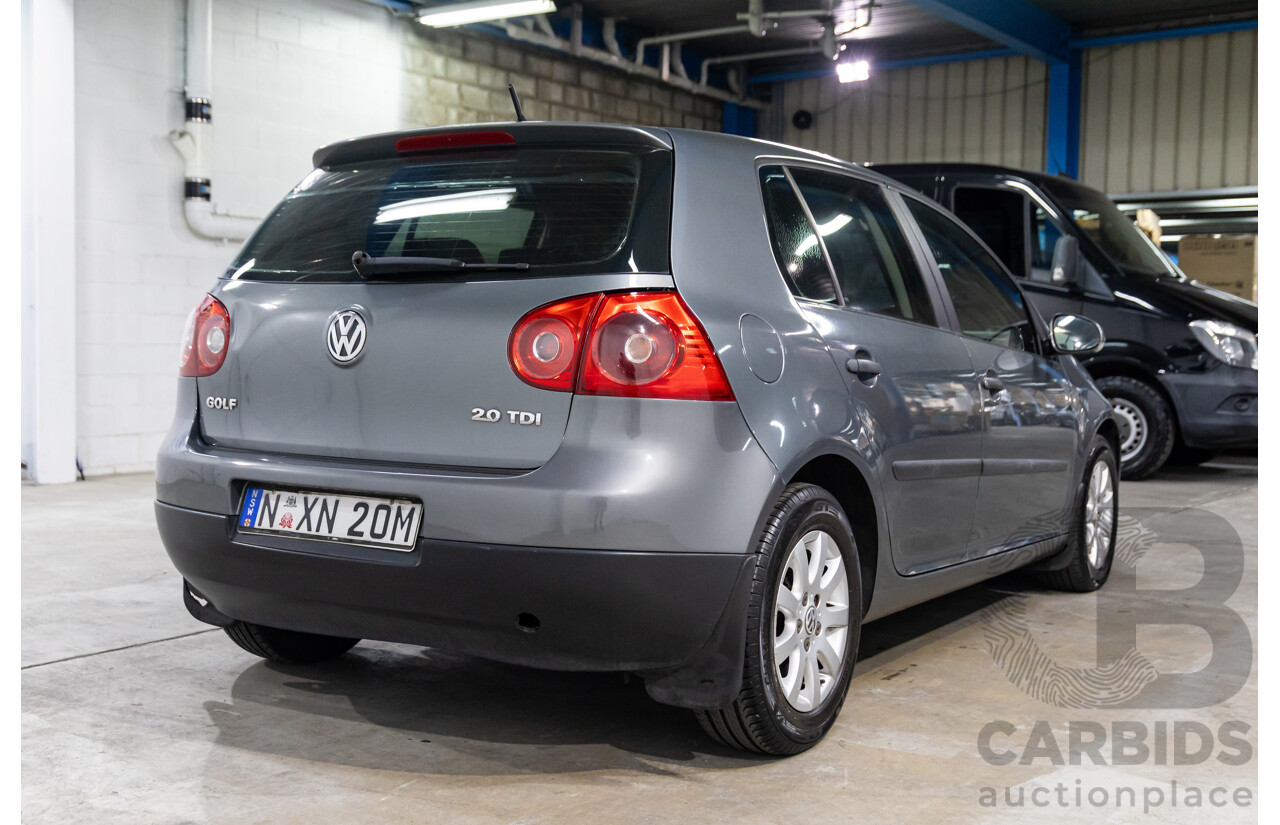 3/2006 Volkswagen Golf 2.0 TDI Comfortline 1K 5d Hatchback United Grey Metallic Turbo 2.0L
