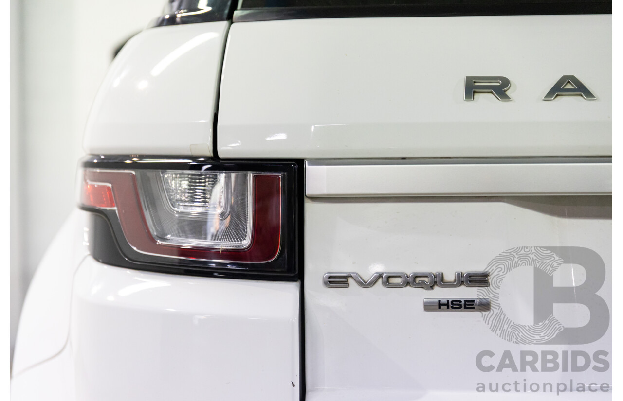 10/2016 Range Rover Evoque Td4 180 HSE (AWD) LV MY17 5d Wagon Fuji White Turbo Diesel 2.0L