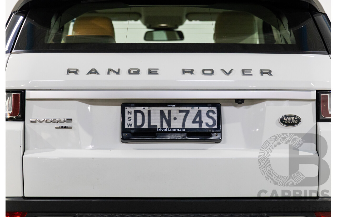 10/2016 Range Rover Evoque Td4 180 HSE (AWD) LV MY17 5d Wagon Fuji White Turbo Diesel 2.0L