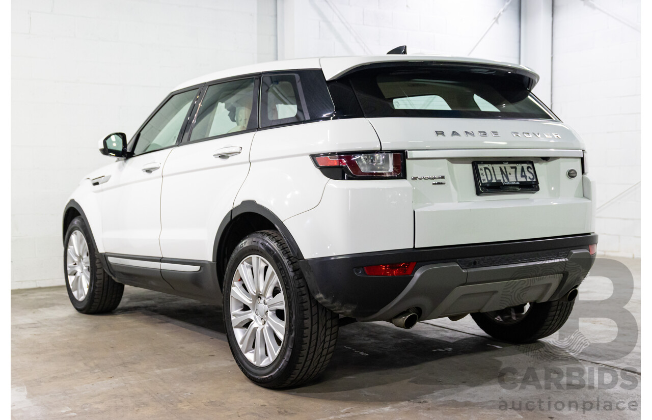 10/2016 Range Rover Evoque Td4 180 HSE (AWD) LV MY17 5d Wagon Fuji White Turbo Diesel 2.0L