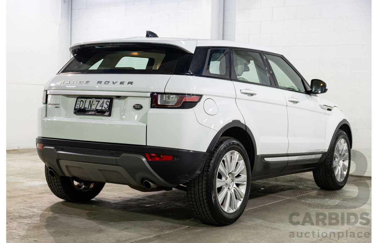 10/2016 Range Rover Evoque Td4 180 HSE (AWD) LV MY17 5d Wagon Fuji White Turbo Diesel 2.0L