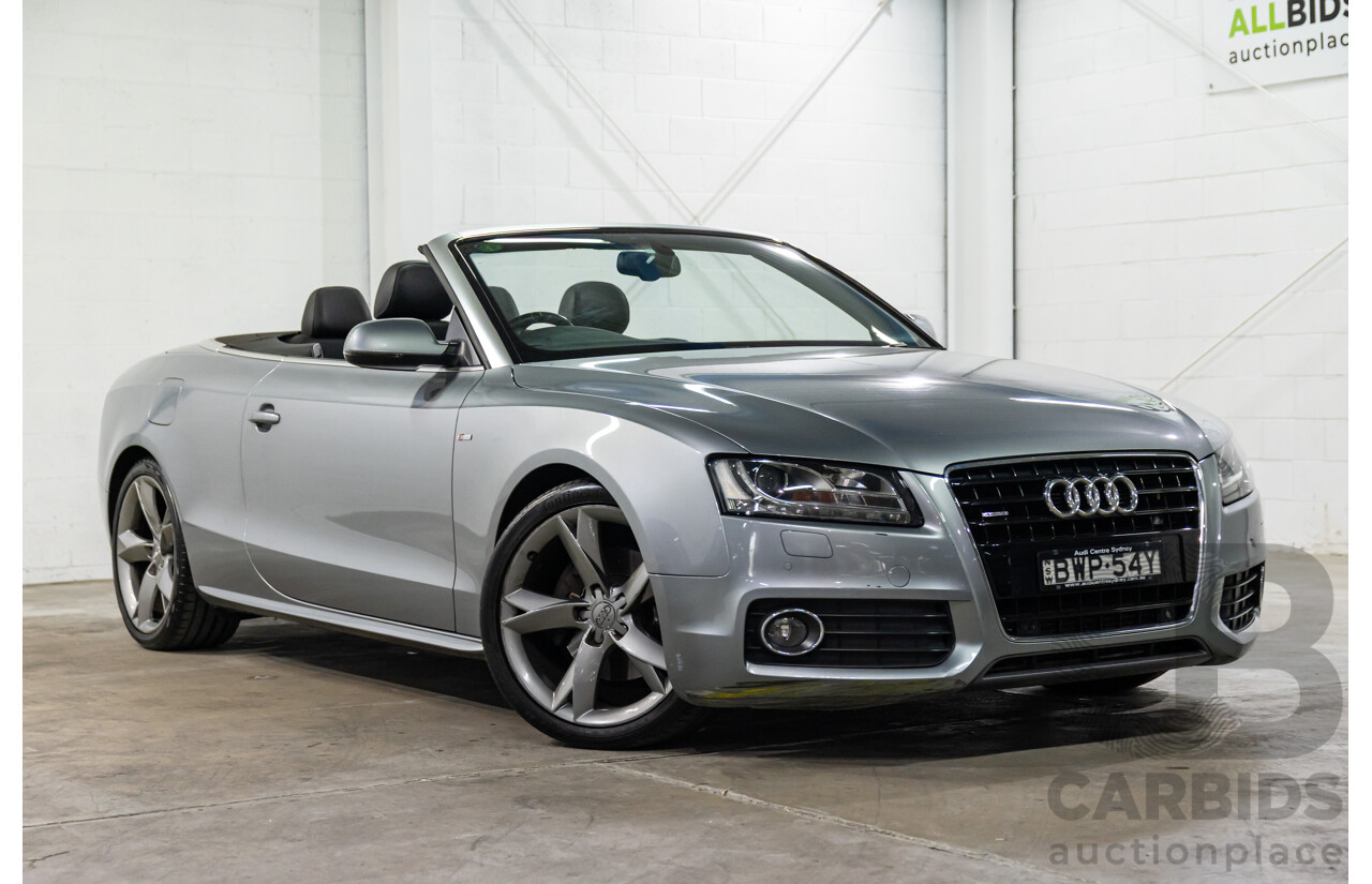 5/2011 Audi A5 3.0 TDI S-Line Quattro 8T MY11 2d Cabriolet Quartz Grey Metallic Turbo Diesel 3.0L