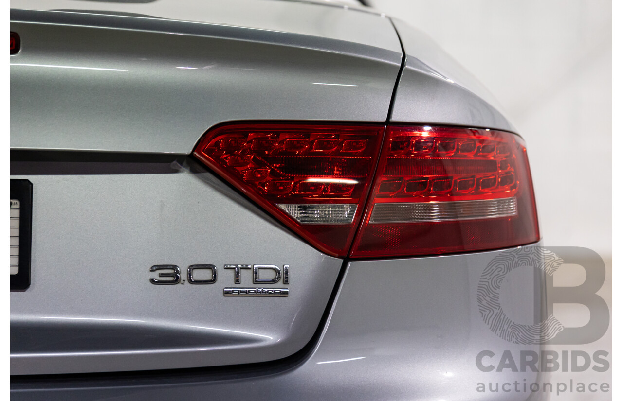 5/2011 Audi A5 3.0 TDI S-Line Quattro 8T MY11 2d Cabriolet Quartz Grey Metallic Turbo Diesel 3.0L