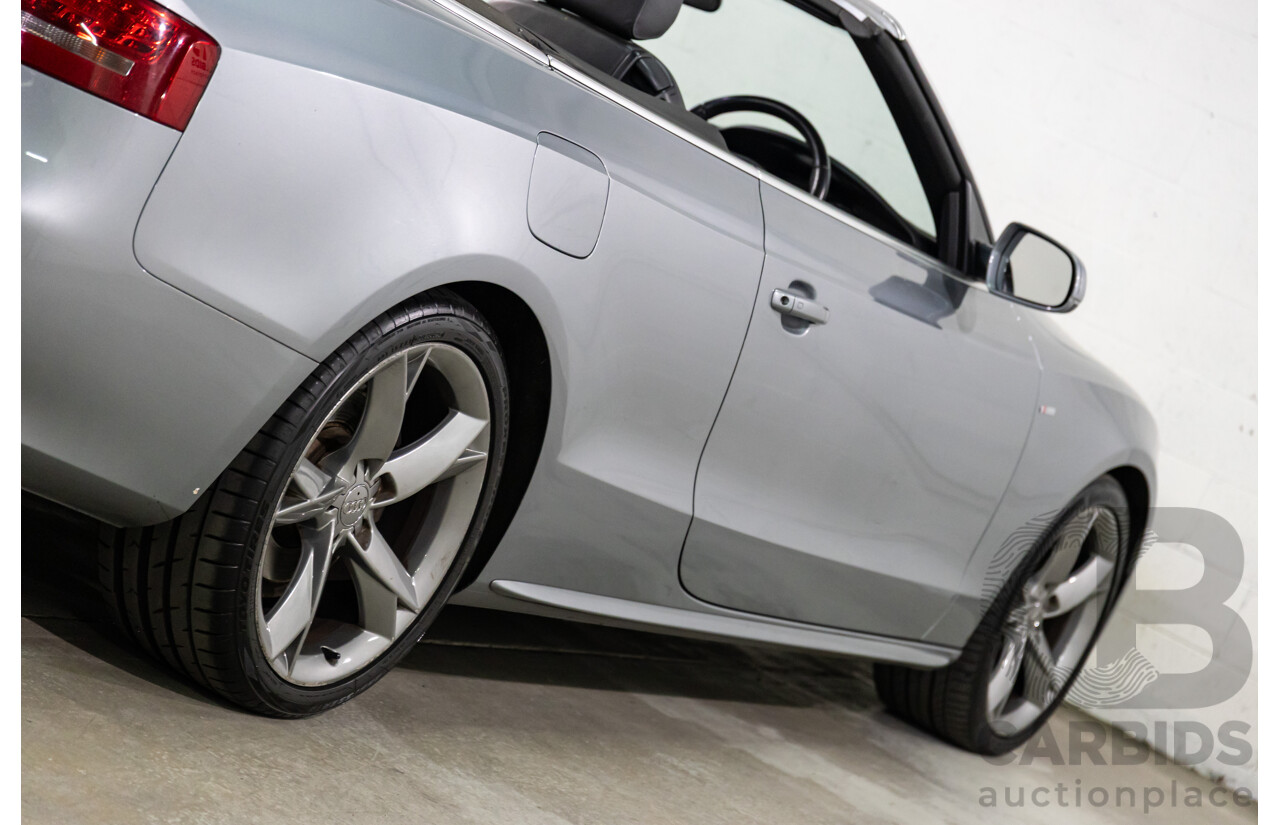 5/2011 Audi A5 3.0 TDI S-Line Quattro 8T MY11 2d Cabriolet Quartz Grey Metallic Turbo Diesel 3.0L