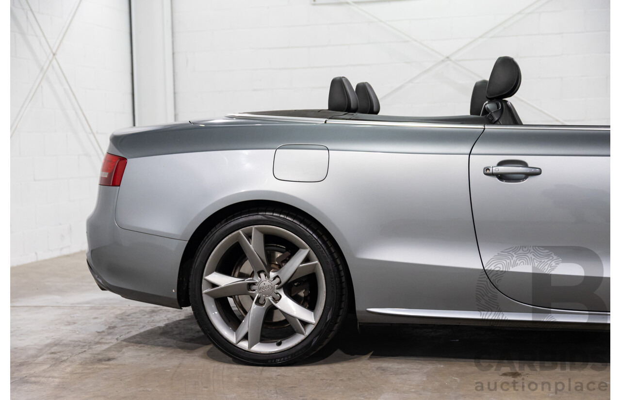 5/2011 Audi A5 3.0 TDI S-Line Quattro 8T MY11 2d Cabriolet Quartz Grey Metallic Turbo Diesel 3.0L