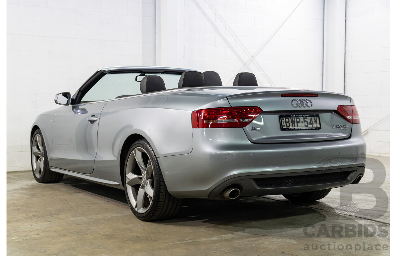 5/2011 Audi A5 3.0 TDI S-Line Quattro 8T MY11 2d Cabriolet Quartz Grey Metallic Turbo Diesel 3.0L