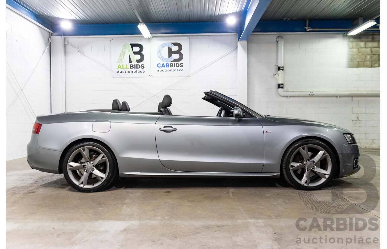 5/2011 Audi A5 3.0 TDI S-Line Quattro 8T MY11 2d Cabriolet Quartz Grey Metallic Turbo Diesel 3.0L